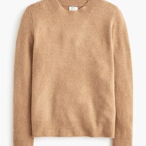 NWT J. Crew Camel Crewneck Extra Soft Sweater NEW Size Medium